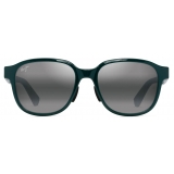 Maui Jim - Noa Asian Fit - Shiny Dark Green Neutral Grey - Polarized Fashion Sunglasses - Maui Jim