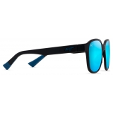 Maui Jim - Noa Asian Fit - Matte Black Blue Hawaii - Polarized Fashion Sunglasses - Maui Jim