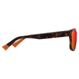 Maui Jim - Lehiwa Asian Fit - Matte Dark Havana Hawaii Lava™ - Polarized Rectangular Sunglasses