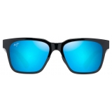 Maui Jim - Punikai - Nero Brillante Blue Hawaii - Occhiali da Sole Polarizzati Classici - Maui Jim