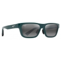 Maui Jim - Keola - Verde Scuro Lucido Grigio Neutro - Occhiali da Sole Polarizzati Rettangolari