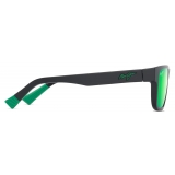 Maui Jim - Keola - Nero Opaco MAUIGreen® - Occhiali da Sole Polarizzati Rettangolari - Maui Jim