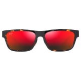 Maui Jim - Keola - Shiny Dark Havana Hawaii Lava™ - Polarized Rectangular Sunglasses - Maui Jim