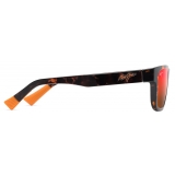 Maui Jim - Keola - Shiny Dark Havana Hawaii Lava™ - Polarized Rectangular Sunglasses - Maui Jim