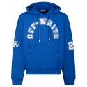 Off-White - Blue Football Print Hoodie - Exclusive Luxury Collection