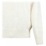 Off-White - Cream White Logo Intarsia Jumper - Exclusive Luxury Collection