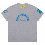 Off-White - T-Shirt Melange Grigio e Blu - Exclusive Luxury Collection