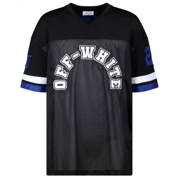 Off-White - Black, White and Royal Blue T-Shirt - Exclusive Luxury Collection