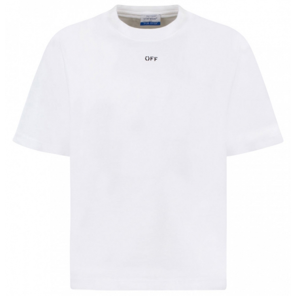 Off-White - T-Shirt con Stampa Logo Bianco - Exclusive Luxury Collection