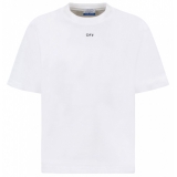 Off-White - White Logo Print T-Shirt - Exclusive Luxury Collection