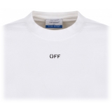 Off-White - T-Shirt con Stampa Logo Bianco - Exclusive Luxury Collection