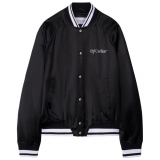 Off-White - Black College Sateen Souvenir Jacket - Exclusive Luxury Collection