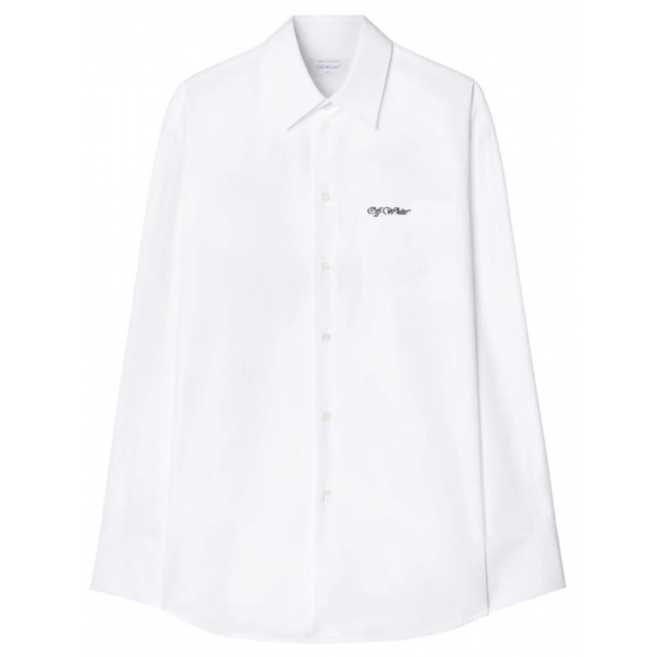 Off-White - White Collee Oversize Shirt - Exclusive Luxury Collection