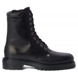 Off-White - Ankle Combat Lace Up Boots - Exclusive Luxury Collection