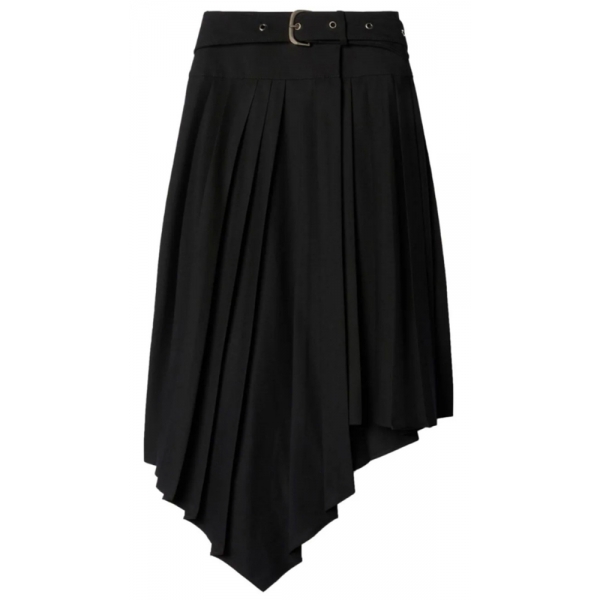 Off-White - Black Belt Pleated Skirt - Exclusive Luxury Collection