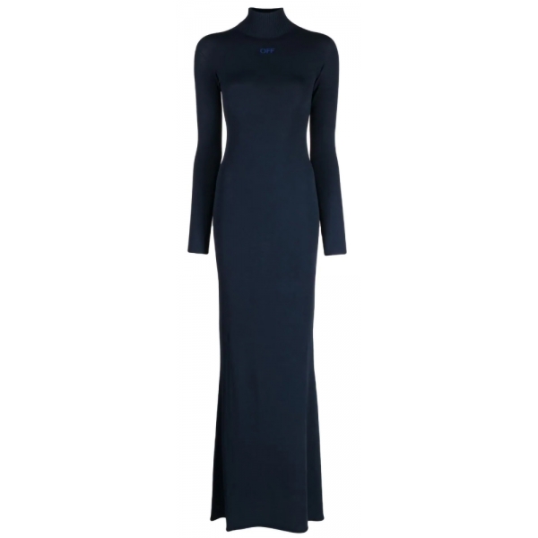 Off-White - Cobalt Blue Slick Long Dress - Exclusive Luxury Collection