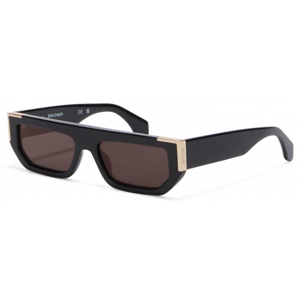 Palm Angels - Golden Sunglasses - Black Dark Grey - Palm Angels Eyewear