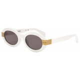 Palm Angels - Harmony Sunglasses - White Dark Grey - Palm Angels Eyewear