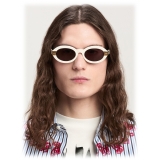 Palm Angels - Harmony Sunglasses - White Dark Grey - Palm Angels Eyewear