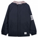 Thom Browne - Dark Blue Hooded Jacket - Thom Browne Exclusive Luxury Collection