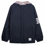 Thom Browne - Dark Blue Hooded Jacket - Thom Browne Exclusive Luxury Collection