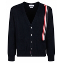 Thom Browne - Cardigan a Righe RWB Blu Navy - Thom Browne Exclusive Luxury Collection