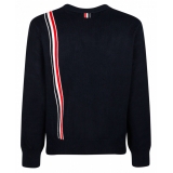 Thom Browne - Cardigan a Righe RWB Blu Navy - Thom Browne Exclusive Luxury Collection