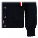 Thom Browne - Cardigan a Righe RWB Blu Navy - Thom Browne Exclusive Luxury Collection