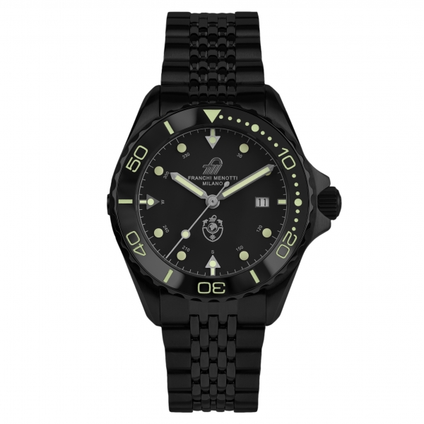 Franchi Menotti - FM02 Collection - Black - Black Limited Edition - Watch - Handmade in Italy - High Quality Luxury