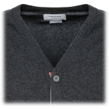 Thom Browne - Cardigan Grigio Scuro a 4 Barre - Thom Browne Exclusive Luxury Collection