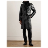 Jovanny Capri - Magnificent Trench Coat with Crocodile Motif - Leather Jacket - Luxury High Quality