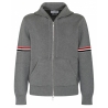 Thom Browne - Felpa con Cappuccio e Zip a Righe Grigie - Thom Browne Exclusive Luxury Collection