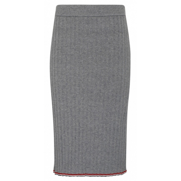 Thom Browne - Light Grey Cashmere Pencil Skirt - Thom Browne Exclusive Luxury Collection