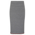 Thom Browne - Light Grey Cashmere Pencil Skirt - Thom Browne Exclusive Luxury Collection