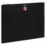 Thom Browne - Black Leather Logo Stamp Document Holder - Thom Browne Exclusive Luxury Collection