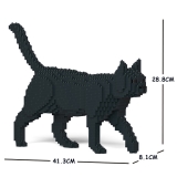 Jekca - American Shorthair - Nero - Gatto - 07S-M02 - Lego - Scultura - Costruzione - 4D - Animali di Mattoncini - Toys