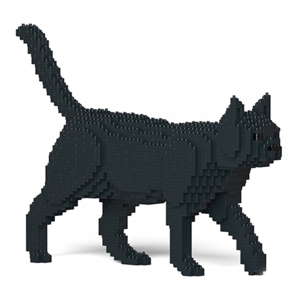 Jekca - American Shorthair - Nero - Gatto - 07S-M02 - Lego - Scultura - Costruzione - 4D - Animali di Mattoncini - Toys