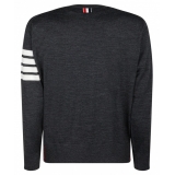 Thom Browne - Dark Grey 4-Bar Pullover - Thom Browne Exclusive Luxury Collection