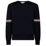 Thom Browne - Maglione a Righe Blu Navy Milano - Thom Browne Exclusive Luxury Collection