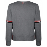 Thom Browne - Light Grey Milano Stripe Pullover - Thom Browne Exclusive Luxury Collection