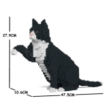 Jekca - Tuxedo - Gatto - 03S - Lego - Scultura - Costruzione - 4D - Animali di Mattoncini - Toys