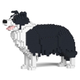 Jekca - Border Collie - Cane - 01S-M01 - Lego - Scultura - Costruzione - 4D - Animali di Mattoncini - Toys