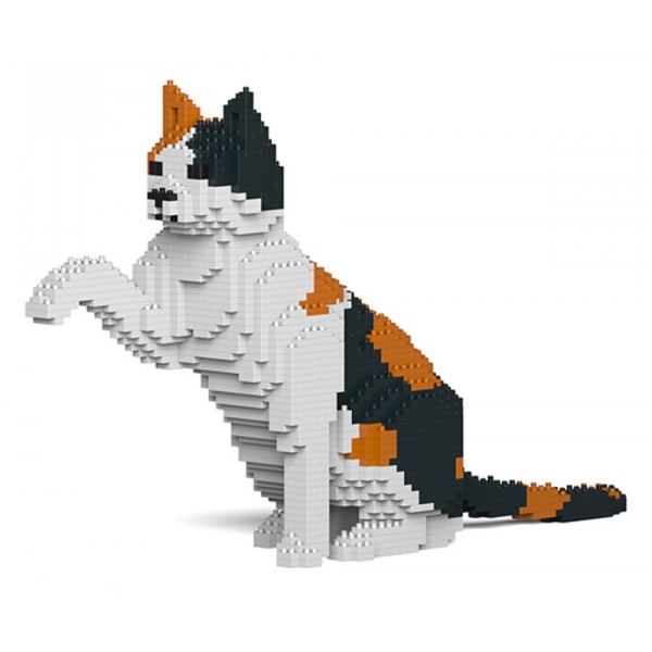 Jekca - Cat 12S-M01 - Lego - Scultura - Costruzione - 4D - Animali di Mattoncini - Toys