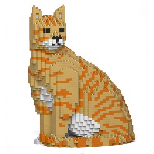 Jekca - Cat 02S-M01 - Lego - Scultura - Costruzione - 4D - Animali di Mattoncini - Toys