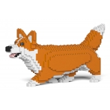 Jekca - Welsh Corgi 04S-M01 - Lego - Sculpture - Construction - 4D - Brick Animals - Toys