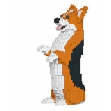 Jekca - Welsh Corgi 05S-M02 - Lego - Scultura - Costruzione - 4D - Animali di Mattoncini - Toys