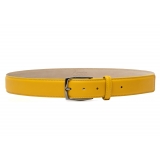 Avvenice - Astrea - Premium Leather Belt - Yellow - Handmade in Italy - Exclusive Luxury Collection