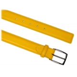 Avvenice - Astrea - Premium Leather Belt - Yellow - Handmade in Italy - Exclusive Luxury Collection