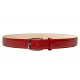 Avvenice - Astrea - Premium Leather Belt - Red - Handmade in Italy - Exclusive Luxury Collection