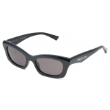 Alexander McQueen - Women's McQueen Logo Geometric Sunglasses - Black Smoke - Alexander McQueen Eyewear